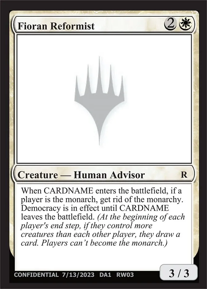 2023 Unknown Event Fioran Reformist #RW03b rare card image
