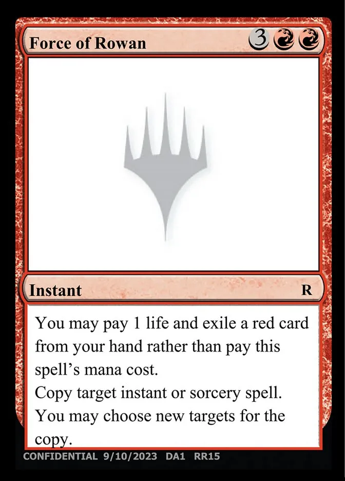 2023 Unknown Event Force of Rowan #RR15 rare card image