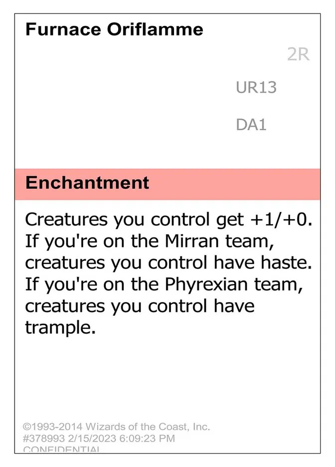 2023 Unknown Event Furnace Oriflamme #UR13 uncommon card image
