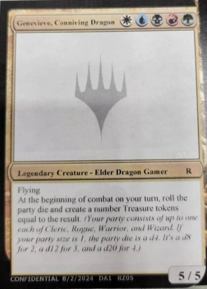 2023 Unknown Event Genevieve, Conniving Dragon #RZ05a rare card image