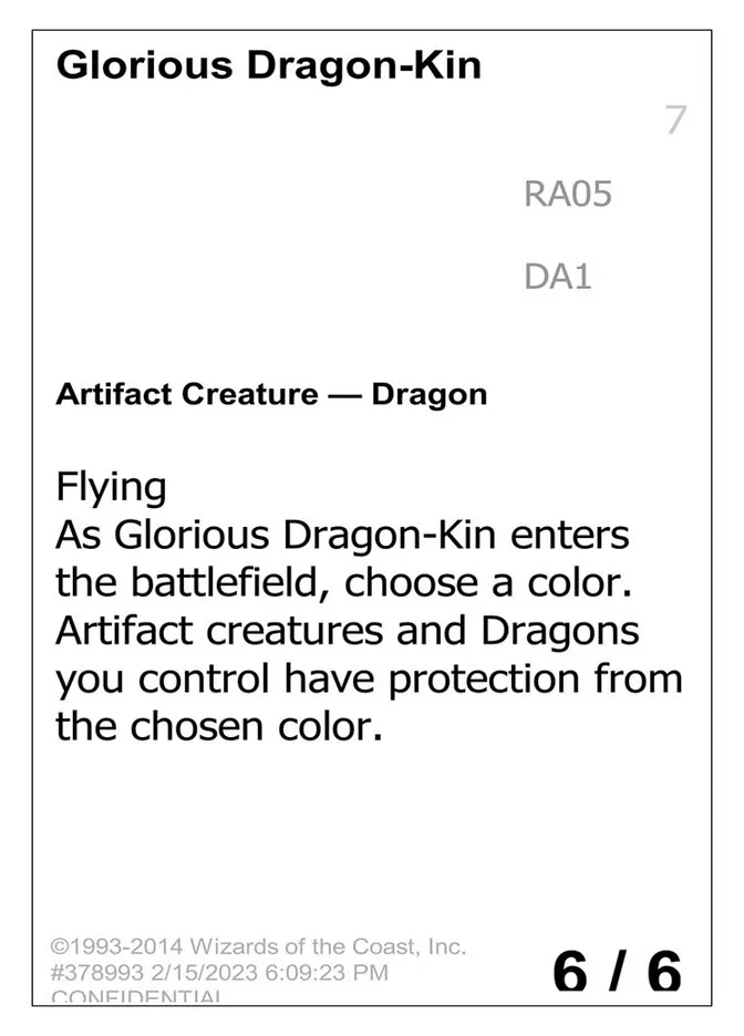 2023 Unknown Event Glorious Dragon-Kin #RA05a rare card image