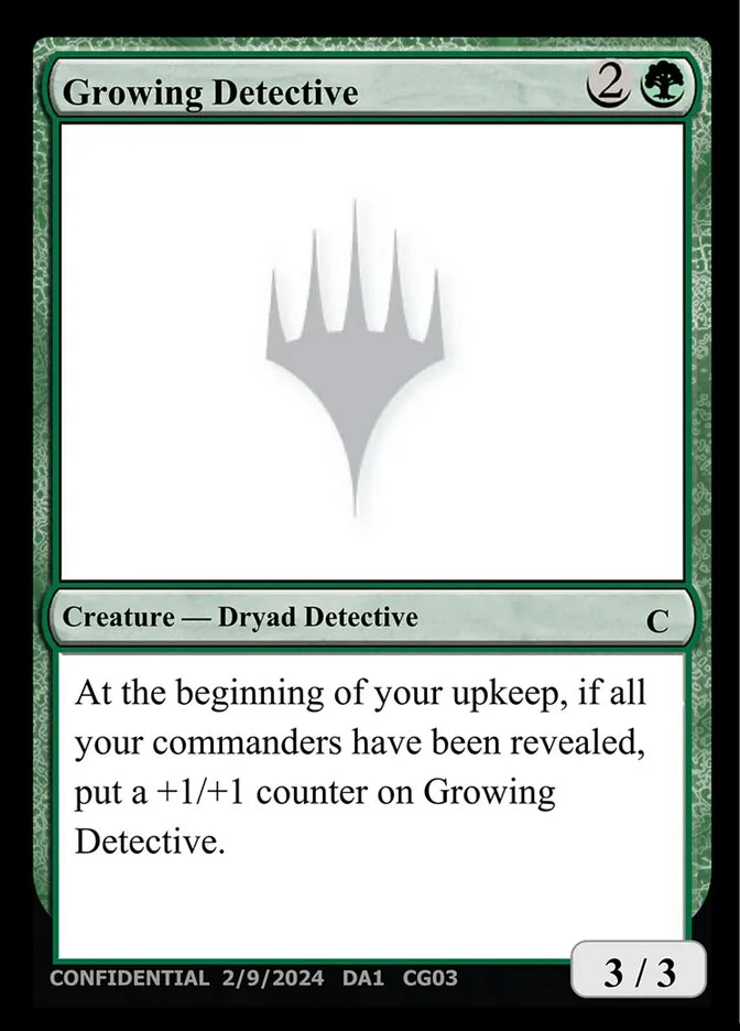 2023 Unknown Event Growing Detective common #CG03b common card image
