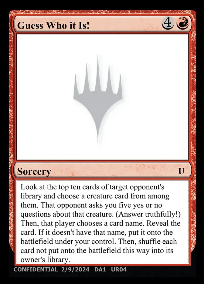 2023 Unknown Event Guess Who it Is! uncommon #UR04a uncommon card image