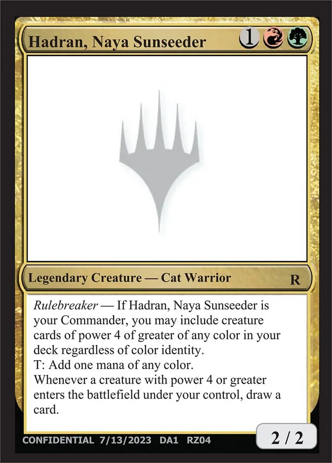 2023 Unknown Event Hadran, Naya Sunseeder #RZ04b rare card image