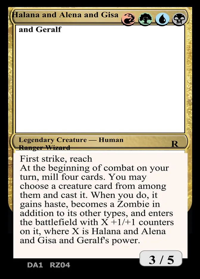 2023 Unknown Event Halana and Alena and Gisa and Geralf #RZ04c rare card image