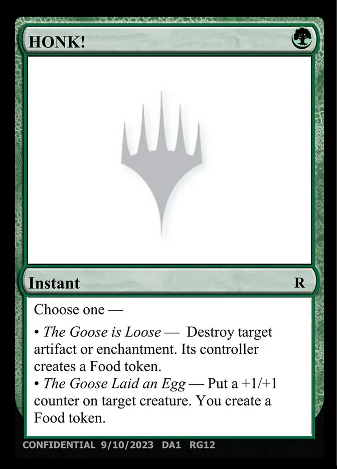 2023 Unknown Event HONK! rare #RG12a rare card image