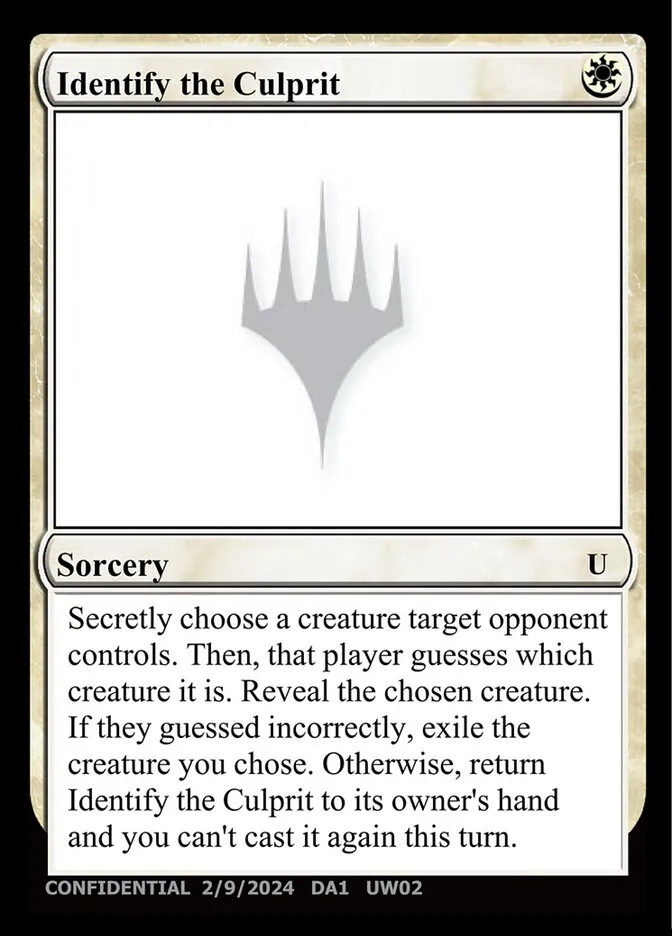 2023 Unknown Event Identify the Culprit #UW02c uncommon card image