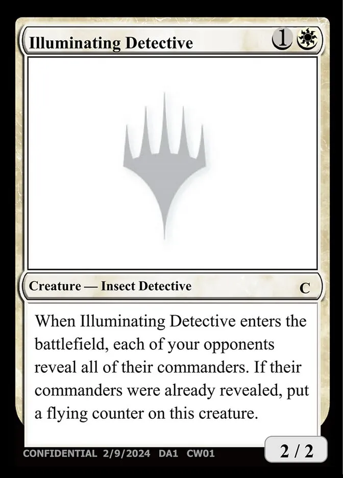 2023 Unknown Event Illuminating Detective common #CW01 common card image