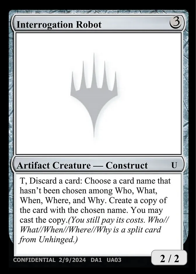 2023 Unknown Event Interrogation Robot uncommon #UA03c uncommon card image