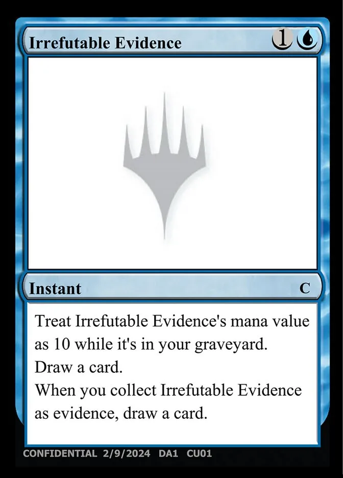 2023 Unknown Event Irrefutable Evidence common #CU01 common card image