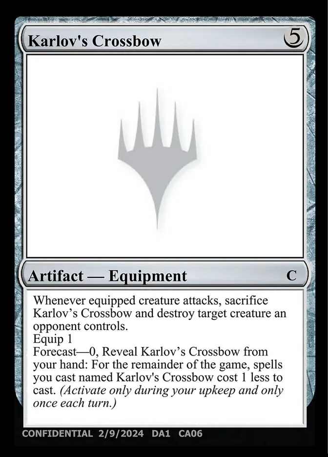 2023 Unknown Event Karlov's Crossbow common #CA06a common card image