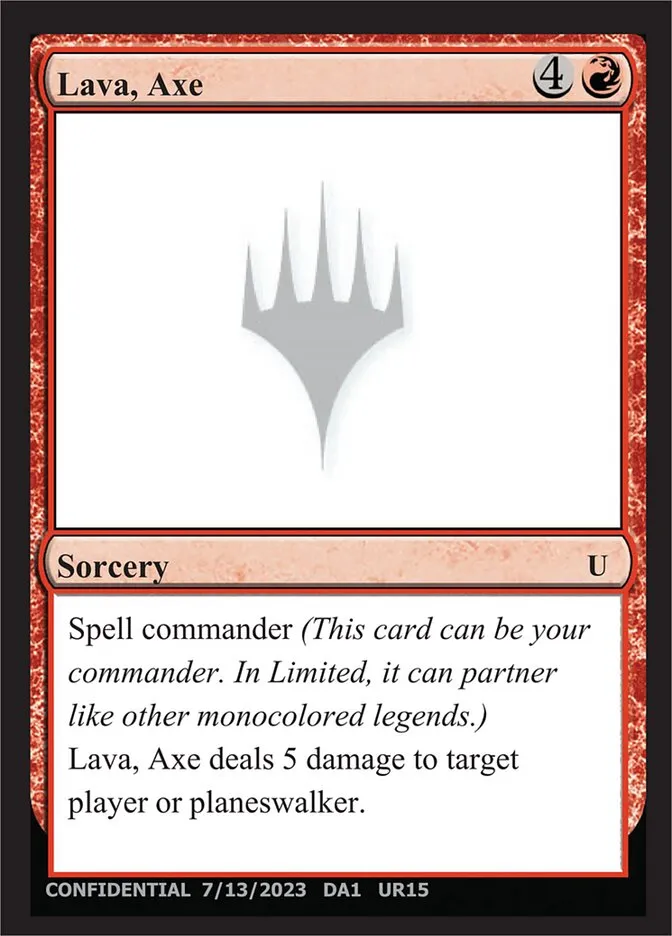 2023 Unknown Event Lava, Axe uncommon #UR15 uncommon card image