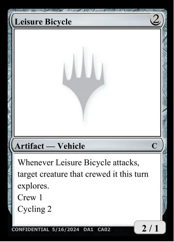 2023 Unknown Event Leisure Bicycle common #CA02a common card image