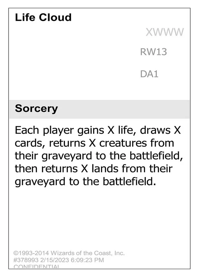 2023 Unknown Event Life Cloud rare #RW13 rare card image