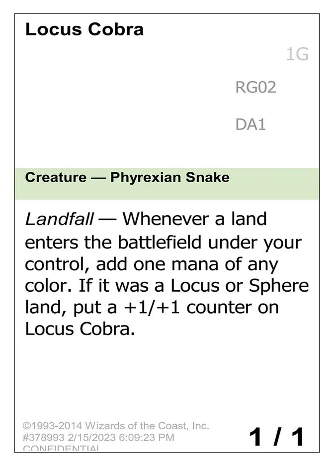 2023 Unknown Event Locus Cobra rare #RG02b rare card image