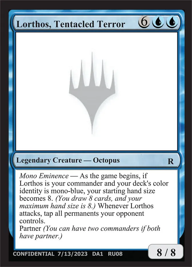 2023 Unknown Event Lorthos, Tentacled Terror #RU08a rare card image