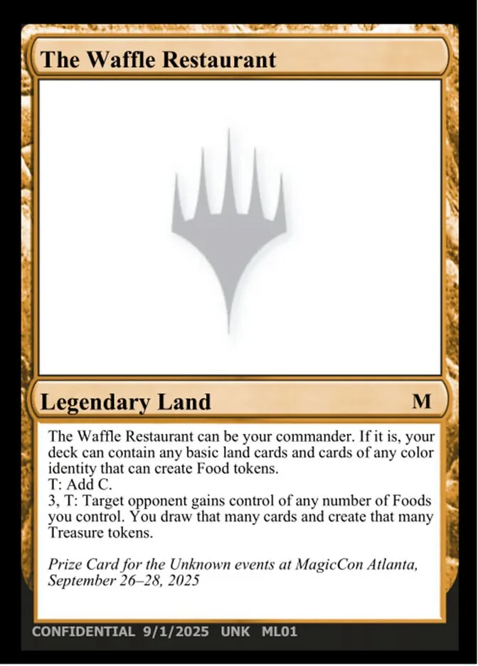 2023 Unknown Event The Waffle Restaurant #ML01 mythic card image