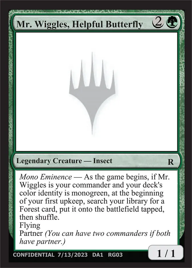 2023 Unknown Event Mr. Wiggles, Helpful Butterfly #RG03b rare card image