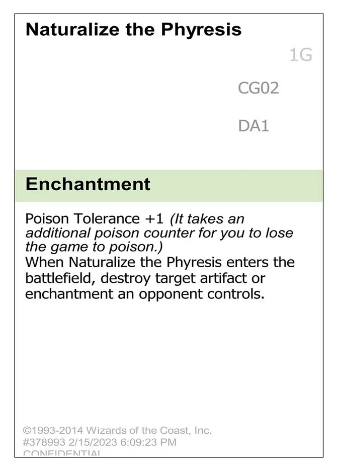 2023 Unknown Event Naturalize the Phyresis #CG02a common card image