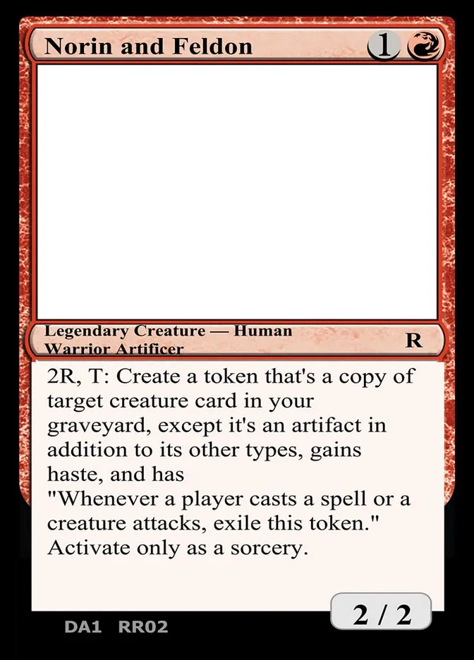 2023 Unknown Event Norin and Feldon #RR02 rare card image