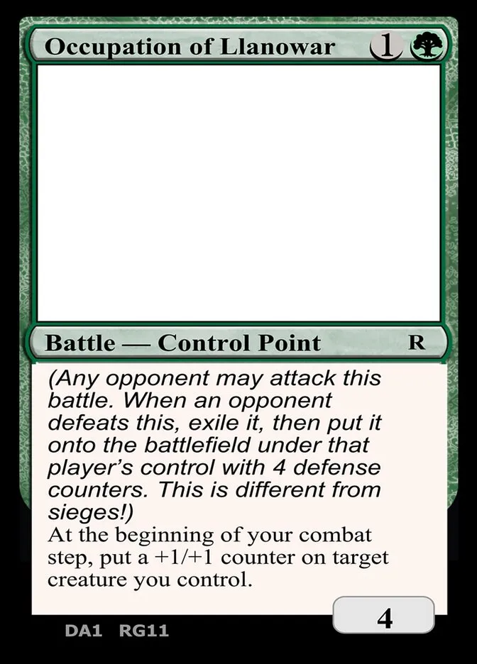 2023 Unknown Event Occupation of Llanowar #RG11 rare card image