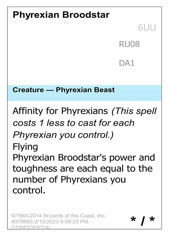 2023 Unknown Event Phyrexian Broodstar #RU08 rare card image