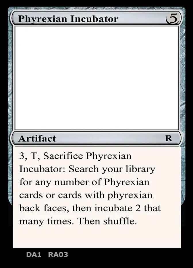 2023 Unknown Event Phyrexian Incubator rare #RA03d rare card image