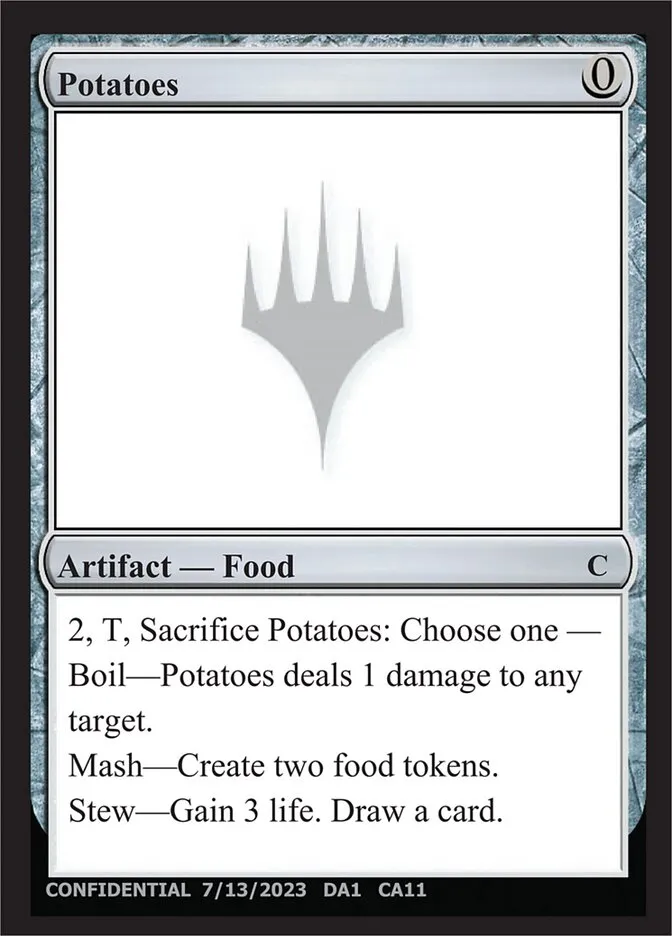 2023 Unknown Event Potatoes common #CAa common card image