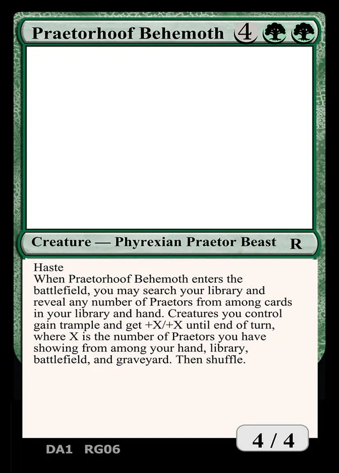2023 Unknown Event Praetorhoof Behemoth #RG06a rare card image