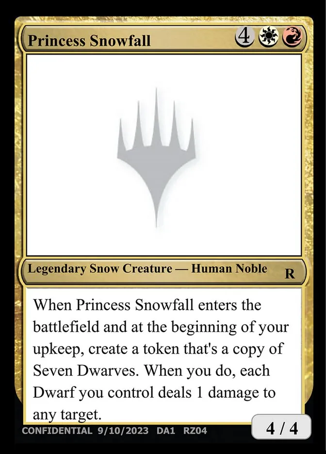 2023 Unknown Event Princess Snowfall #RZ04e rare card image