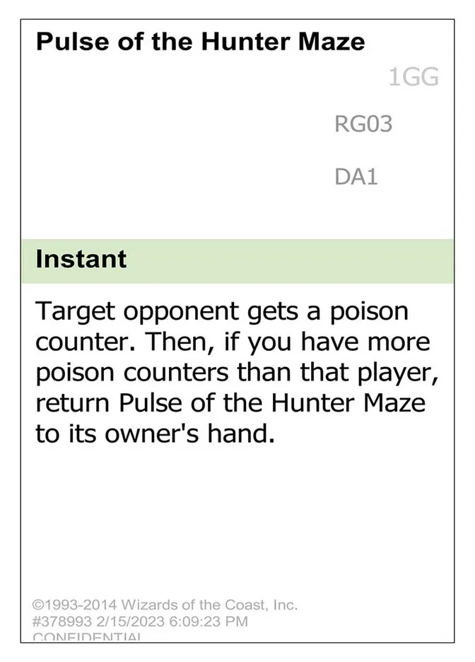 2023 Unknown Event Pulse of the Hunter Maze #RG03c rare card image