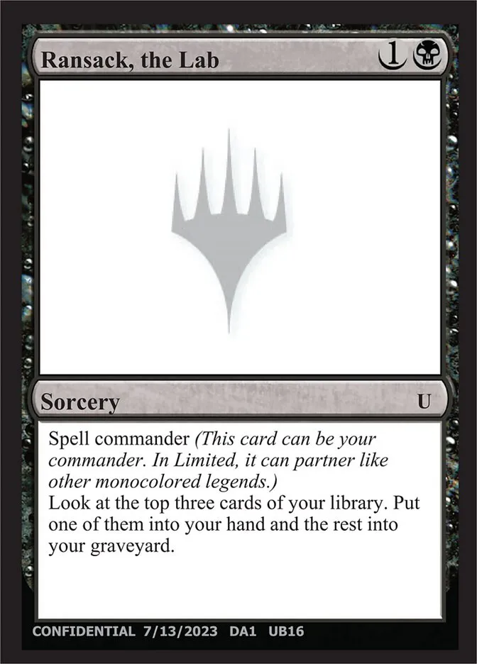2023 Unknown Event Ransack, the Lab #UB16 uncommon card image