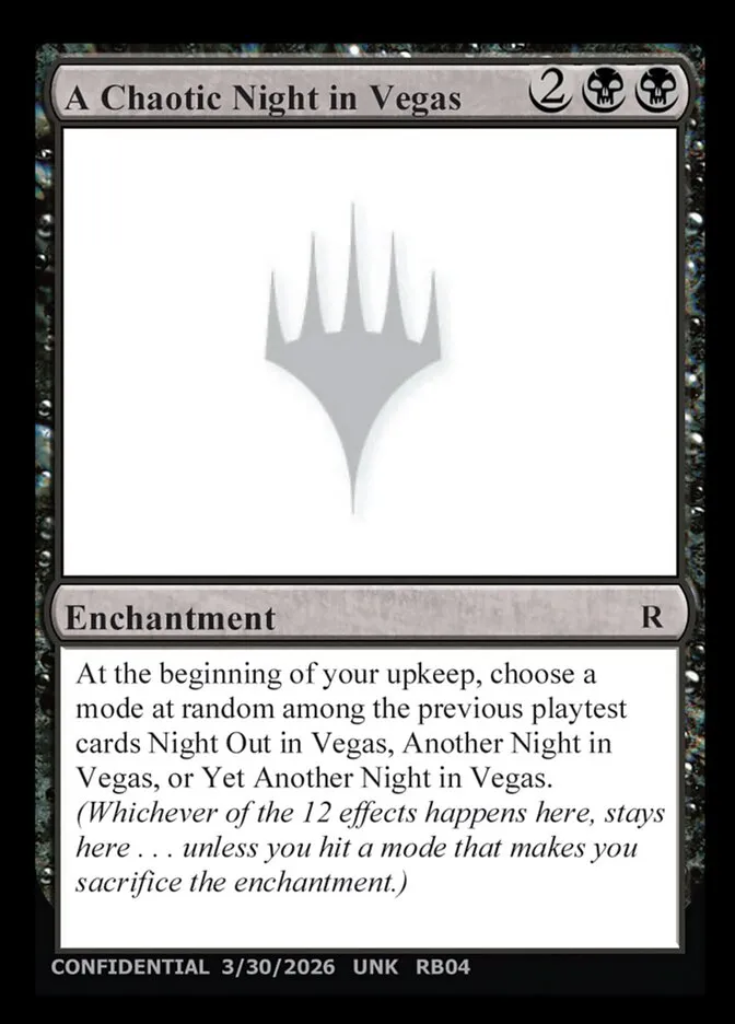 2023 Unknown Event A Chaotic Night in Vegas #RB04h rare card image