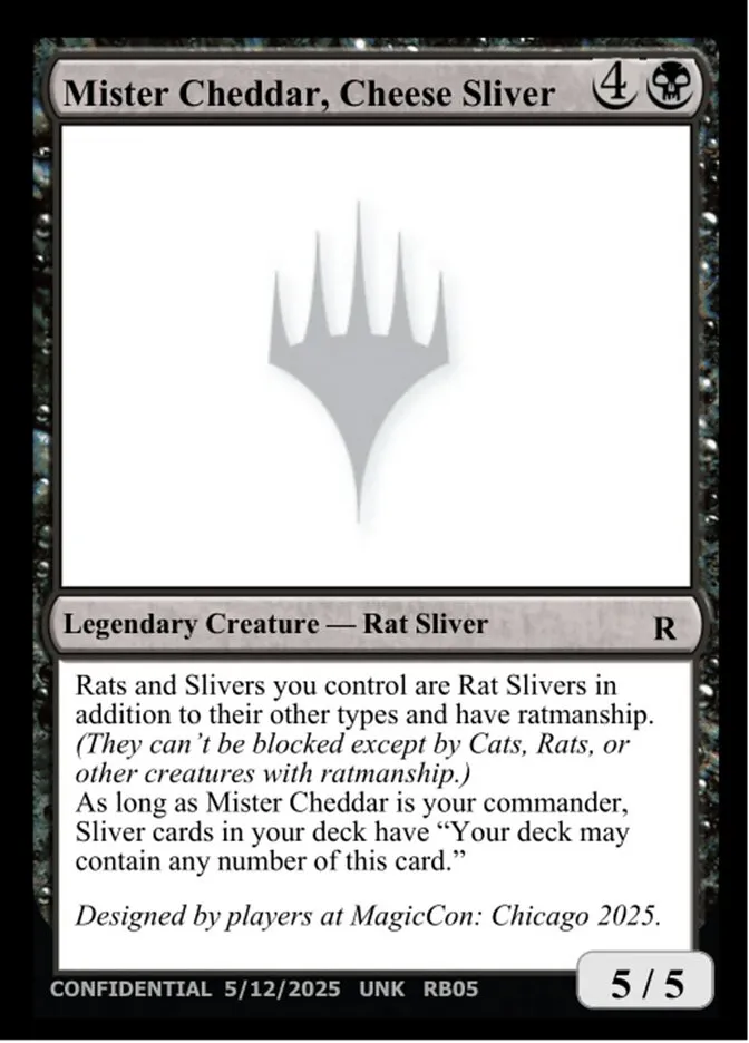 2023 Unknown Event Mister Cheddar, Cheese Sliver #RB05a rare card image