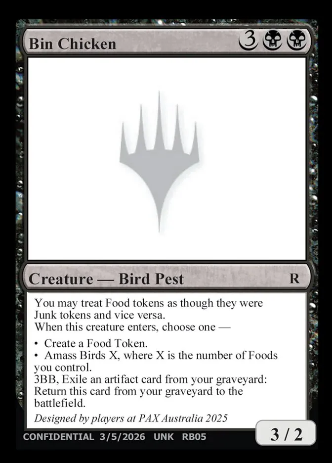 2023 Unknown Event Bin Chicken rare #RB05c rare card image
