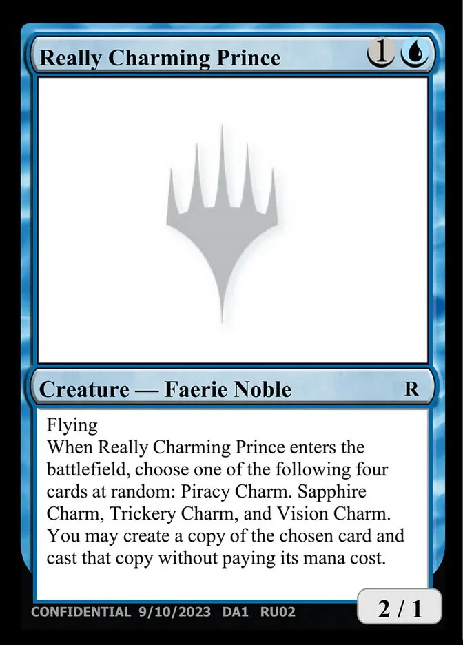 2023 Unknown Event Really Charming Prince rare #RU02d rare card image