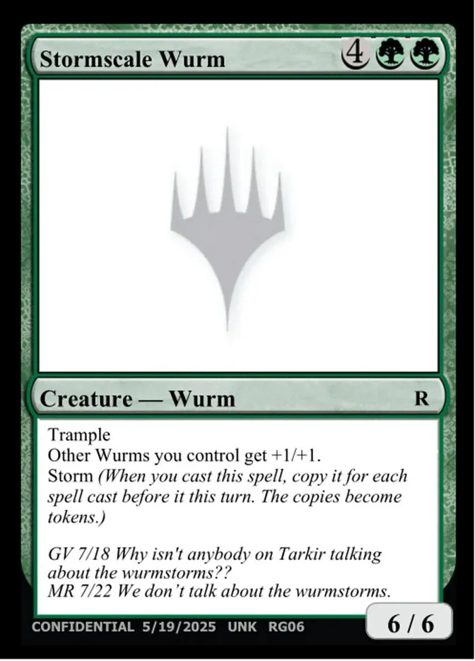 2023 Unknown Event Stormscale Wurm #RG06 rare card image