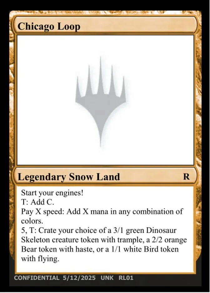 2023 Unknown Event Chicago Loop rare #RL01 rare card image
