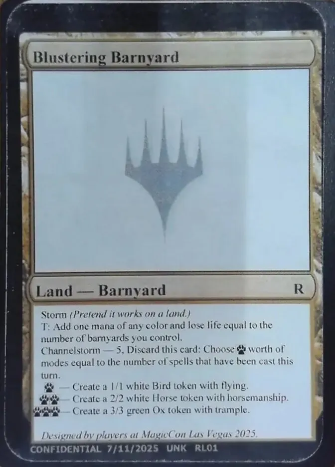 2023 Unknown Event Blustering Barnyard rare #RL01d rare card image