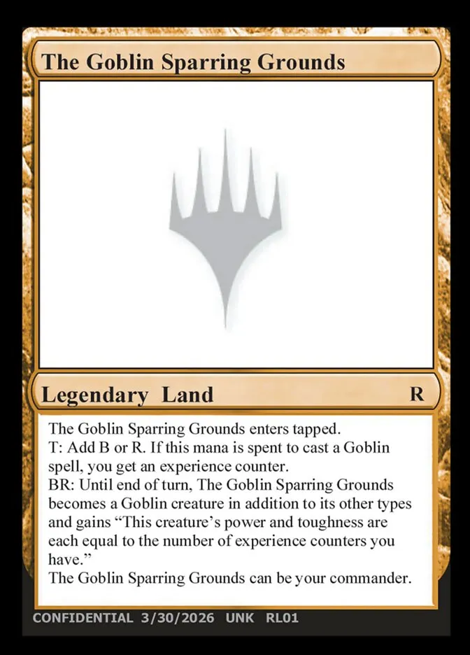 2023 Unknown Event The Goblin Sparring Grounds #RL01f rare card image