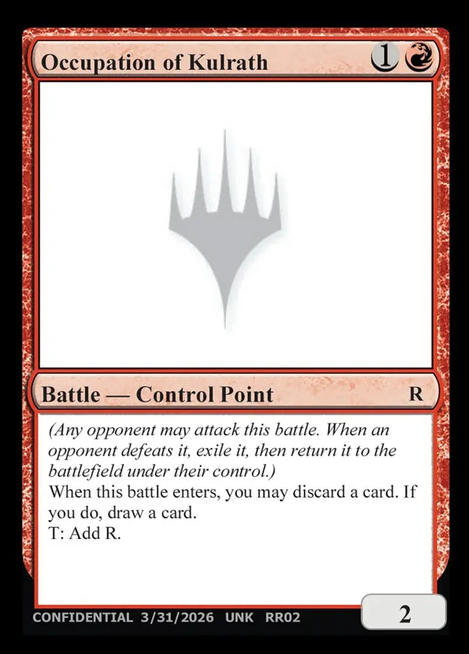 2023 Unknown Event Occupation of Kulrath #RR02b rare card image
