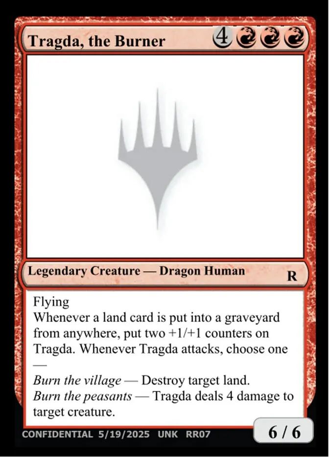 2023 Unknown Event Tragda, the Burner #RR07 rare card image