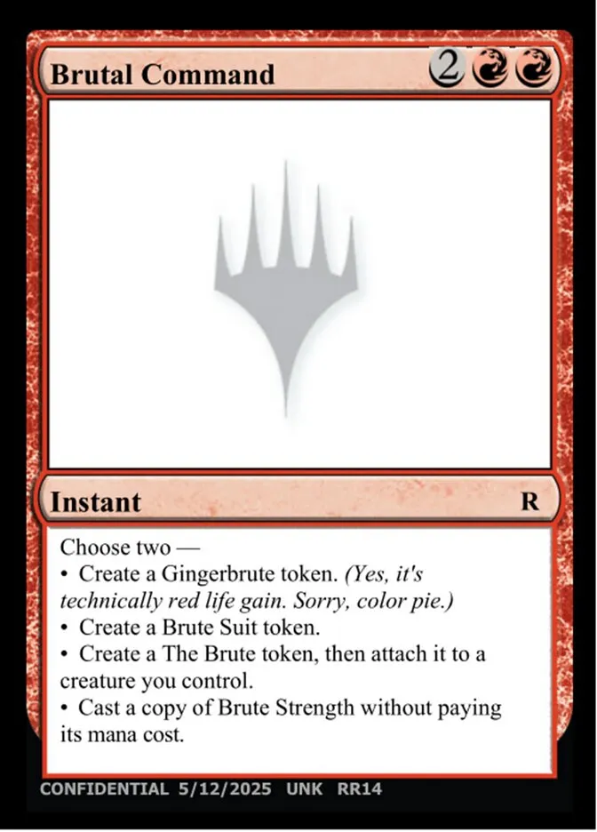 2023 Unknown Event Brutal Command rare #RR14 rare card image