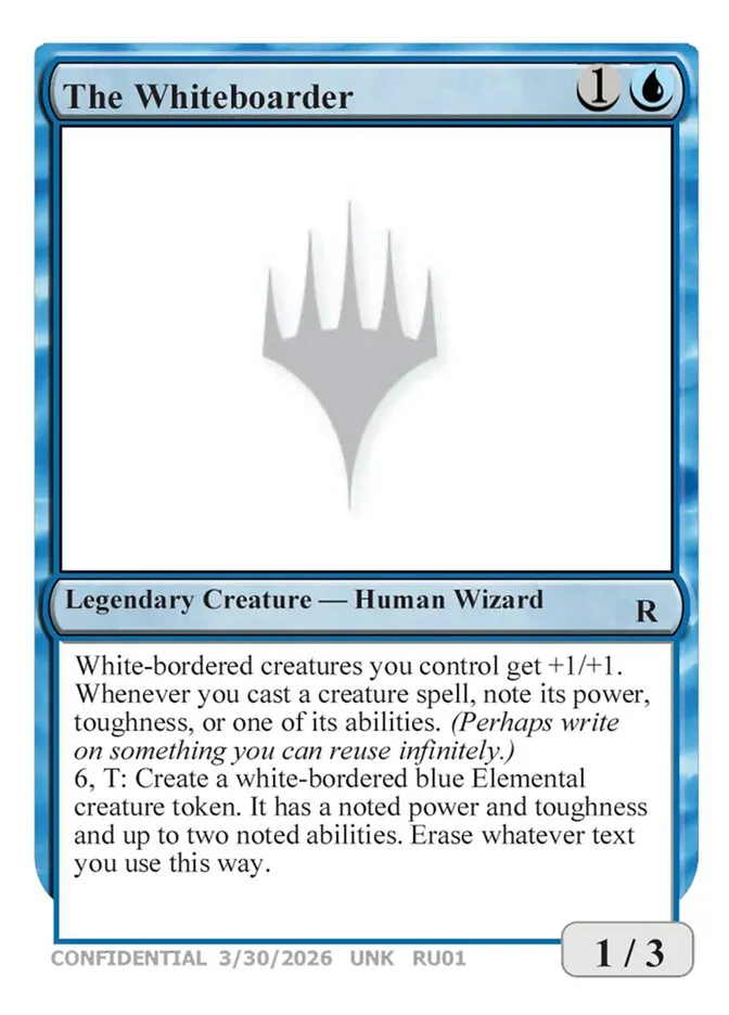 2023 Unknown Event The Whiteboarder #RU01a rare card image