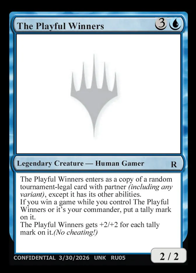 2023 Unknown Event The Playful Winners #RU05e rare card image