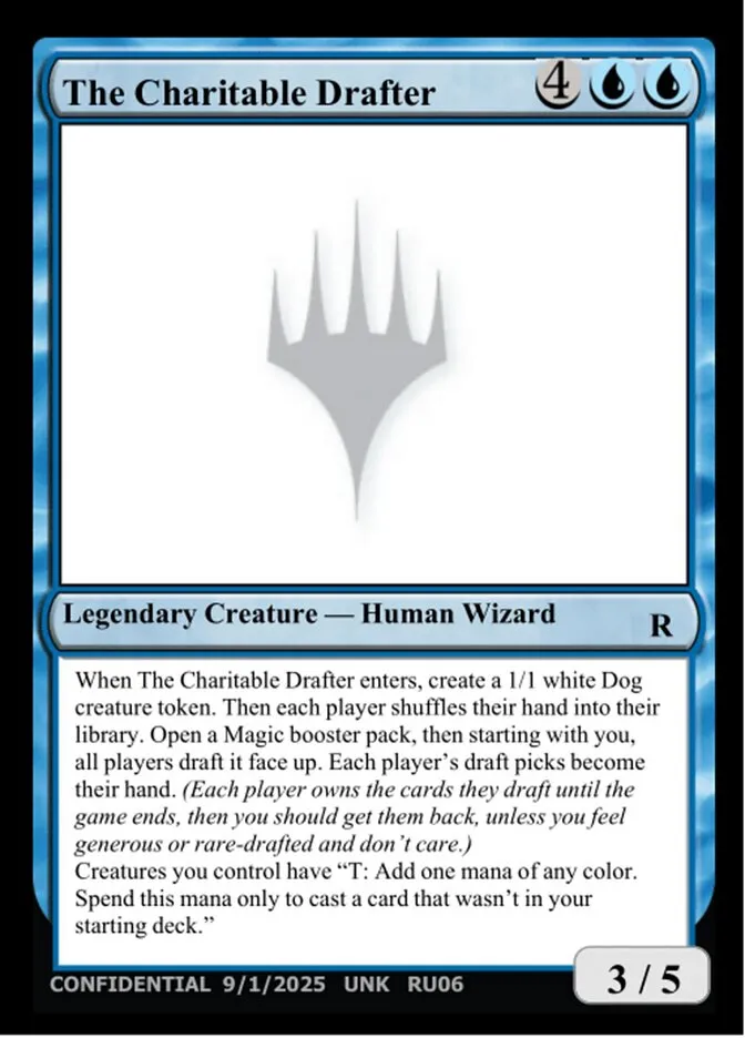 2023 Unknown Event The Charitable Drafter rare #RU06 rare card image