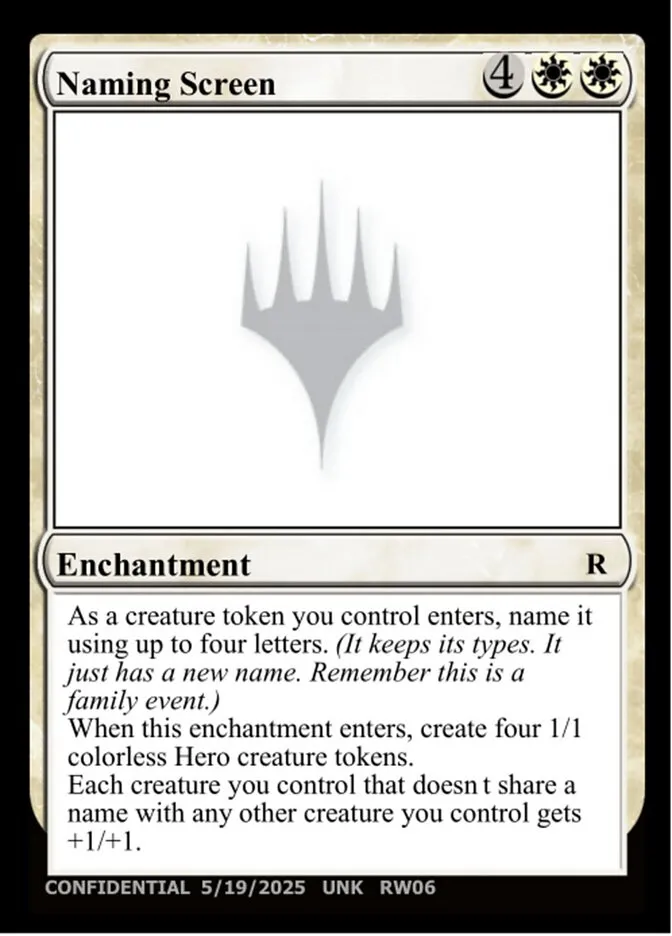 2023 Unknown Event Naming Screen #RW06a rare card image