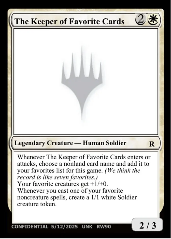 2023 Unknown Event The Keeper of Favorite Cards #RW90b rare card image