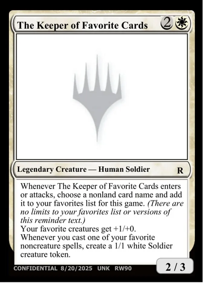 2023 Unknown Event The Keeper of Favorite Cards #RW90c rare card image