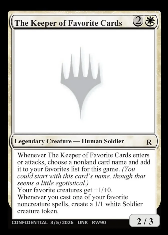 2023 Unknown Event The Keeper of Favorite Cards #RW90d rare card image